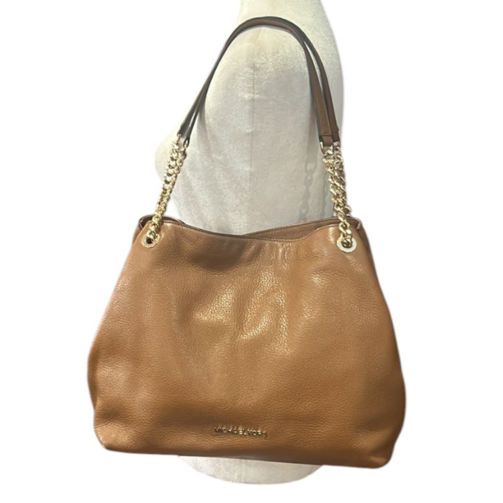 Michael Kors Leather Chain Shoulder Bag Tan Brown - Picture 4 of 13
